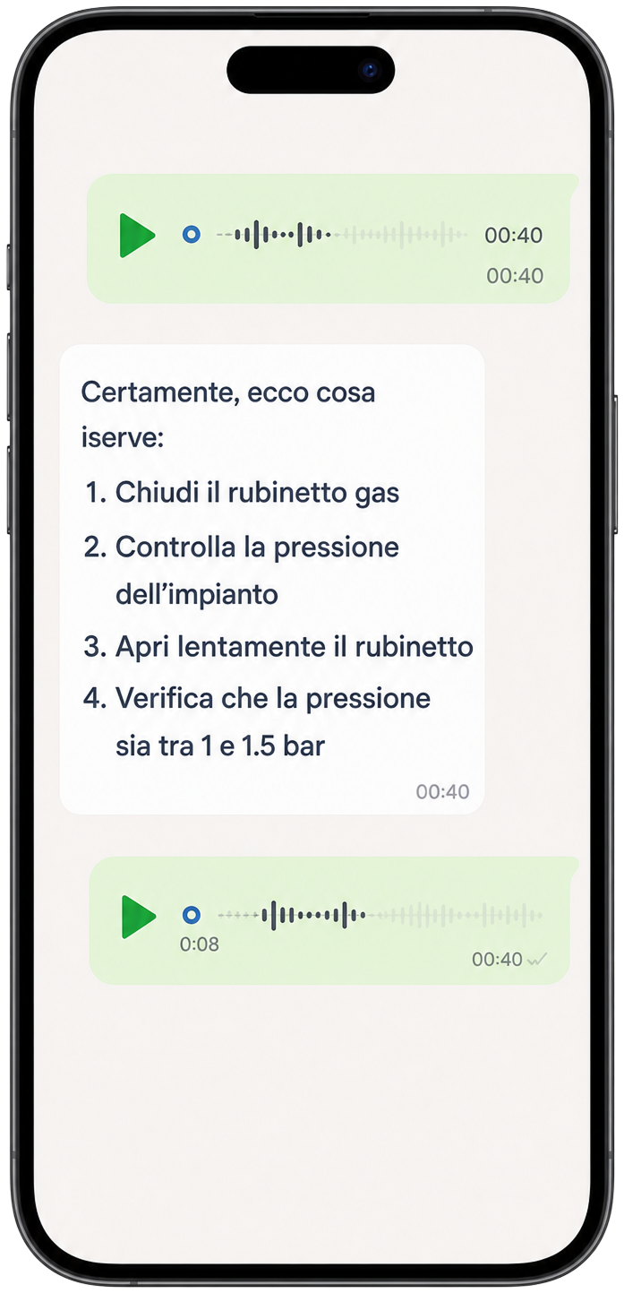 Il rapporto si può dettare a voce